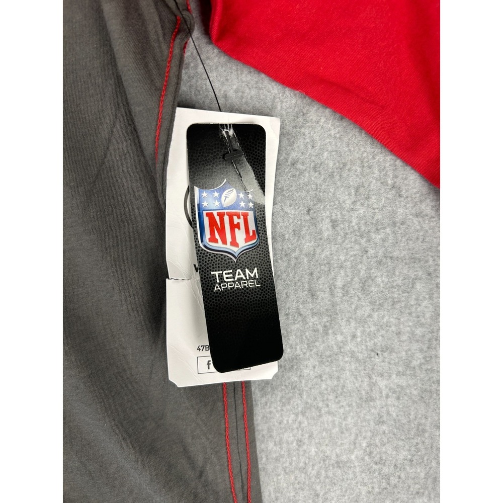 Women's '47 Brand Atlanta Falcons sz XL 3/4 Sleeve Raglan Shirt NFL NWT Gray Red - Picture 4 of 12